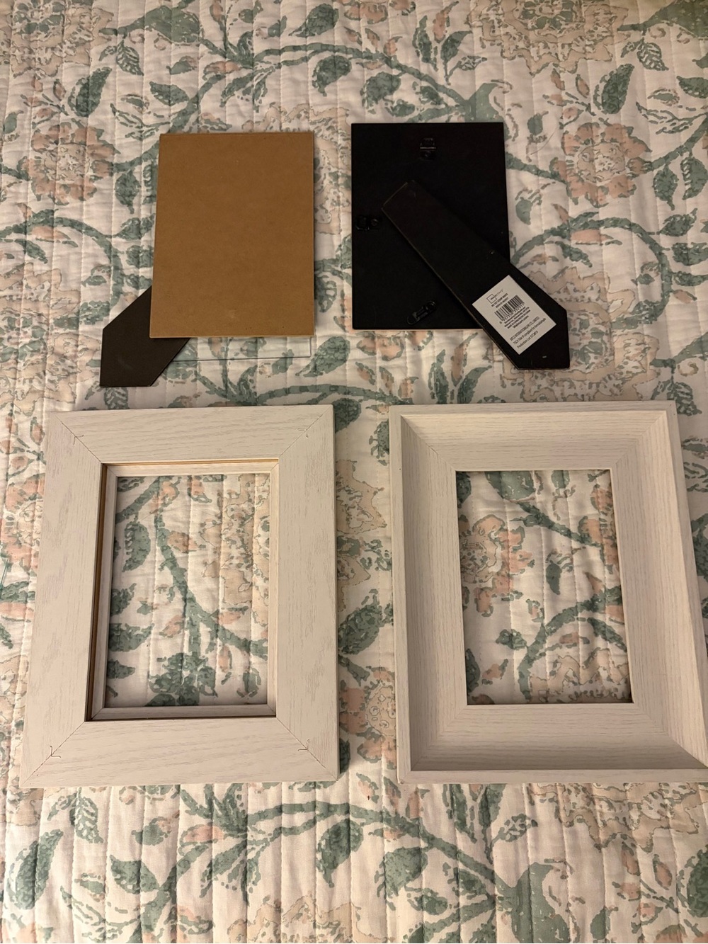 Thick White Wood Picture Frames Set